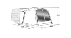 Outwell Milestone Dash Drive Away Awning 17 Outwell Milestone Dash Drive Away Awning -Outdoor World Direct 111099 milestone dash drawing perspective2