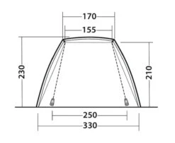 Outwell Woodcrest Drive Away Awning -Outdoor World Direct 111167 woodcrest drawing other5