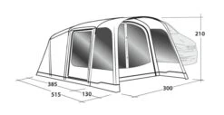 Outwell Blossburg 380 Air Drive Away Awning 13 Outwell Blossburg 380 Air Drive Away Awning -Outdoor World Direct 111242 blossburg 380 air drawing perspective2