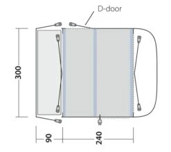 Outwell Newburg 240 Air Low Drive Away Awning 14 Outwell Newburg 240 Air Low Drive Away Awning -Outdoor World Direct 111245 newburg 240 air drawing floorplan3
