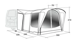 Outwell Newburg 240 Air Low Drive Away Awning 17 Outwell Newburg 240 Air Low Drive Away Awning -Outdoor World Direct 111245 newburg 240 air drawing perspective2