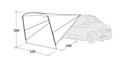 Outwell Touring Canopy Poled -Outdoor World Direct 111252 touring canopy drawing perspective2