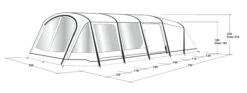 Outwell Queensdale 8PA Tent (2023) -Outdoor World Direct 111270 queensdale 8pa drawing perspective2