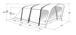 Outwell Springville 4SA Tent (2023) -Outdoor World Direct 111275 springville 4sa drawing perspective2