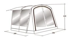 Outwell Universal Awning Size 1 (2022) -Outdoor World Direct 111290 universal awning size 1 drawing perspective2