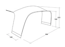 Outwell Lounge Tent Connector M (2023) -Outdoor World Direct 111342 lounge tent connector m drawing perspective2 page 0001