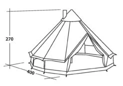 Robens Klondike Tipi Tent (2023) 9 Robens Klondike Tipi Tent (2023) -Outdoor World Direct 130083 klondike drawing perspective 374