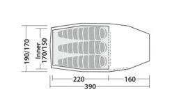 Robens Pioneer 3EX Tent (2022) -Outdoor World Direct 130275 pioneer 3ex drawing floorplan3