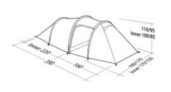 Robens Pioneer 3EX Tent (2022) -Outdoor World Direct 130275 pioneer 3ex drawing perspective2