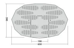 Outwell Robens Klondike Twin Tipi Tent (2023) 16 Outwell Robens Klondike Twin Tipi Tent (2023) -Outdoor World Direct 130359 klondike twin drawing floorplan3