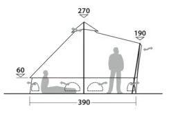 Outwell Robens Klondike Twin Tipi Tent (2023) 17 Outwell Robens Klondike Twin Tipi Tent (2023) -Outdoor World Direct 130359 klondike twin drawing other4