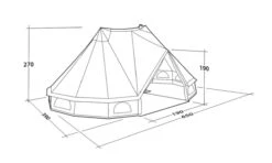 Outwell Robens Klondike Twin Tipi Tent (2023) 18 Outwell Robens Klondike Twin Tipi Tent (2023) -Outdoor World Direct 130359 klondike twin drawing perspective2