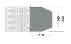 Robens Double Dreamer 4 Fleece Carpet (210*220) -Outdoor World Direct 190062 fleece carpet double dreamer 4 drawing floorplan2
