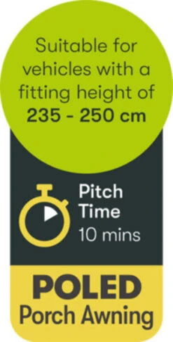 Quest Falcon 260 Poled Porch Caravan Awning (2022) 18 Quest Falcon 260 Poled Porch Caravan Awning (2022) -Outdoor World Direct a3501 9 midsize