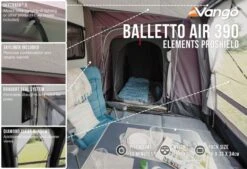 Vango Airbeam Vango Balletto Air 390 Elements ProShield Caravan Awning (2023) -Outdoor World Direct balletto air 390 eps in