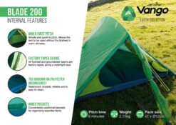 Vango Blade 200 Tent (2022) -Outdoor World Direct blade 2002
