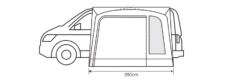 Outdoor Revolution Cayman Cona Air Driveaway Awning Low (2022) -Outdoor World Direct cayman cona air 3