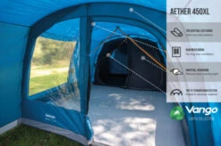 Vango Aether Poled 450XL Tent (2022) -Outdoor World Direct earth collection poled infographics call outs5