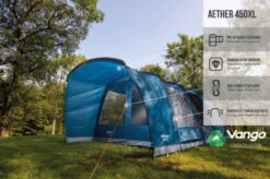 Vango Aether Poled 450XL Tent (2022) -Outdoor World Direct earth collection poled infographics call outs6