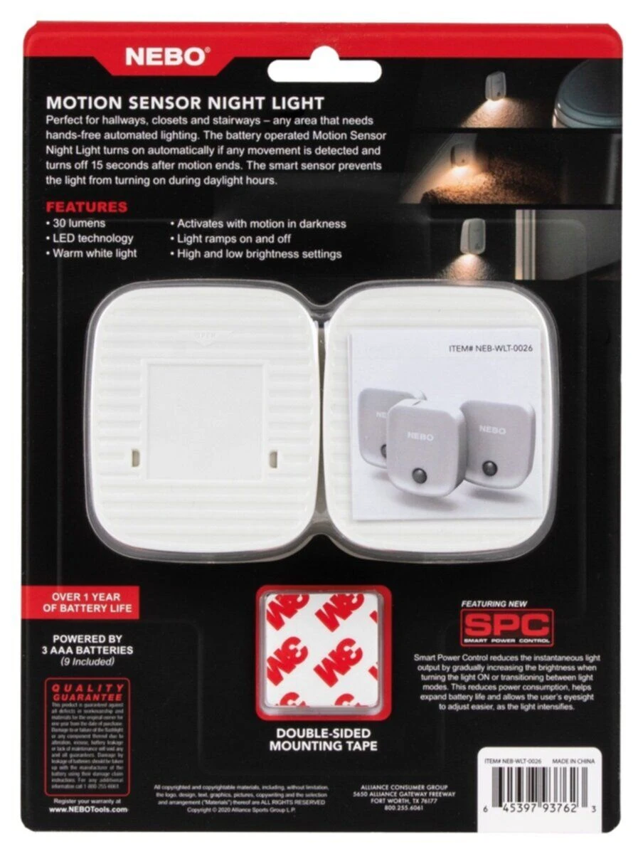 Nebo Motion Sensor Light Pack Of 3 3 Nebo Motion Sensor Light Pack Of 3 - Image 3