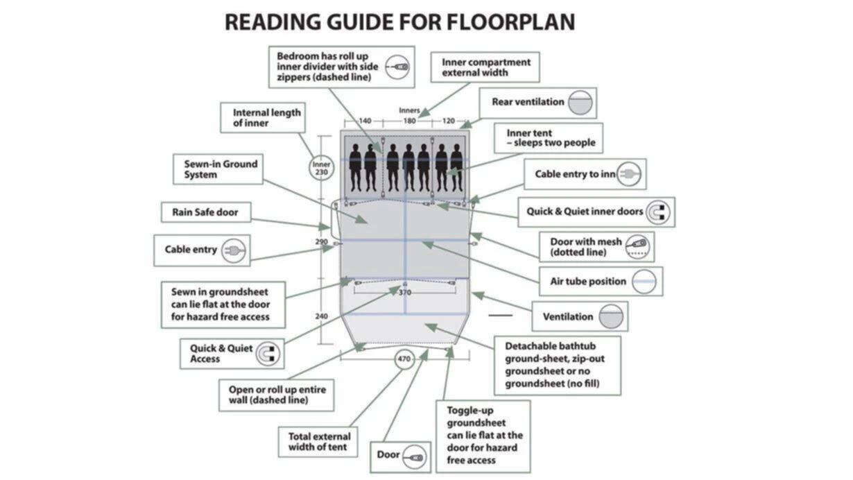 Outwell Parkdale 4PA Tent (2023) 5 Outwell Parkdale 4PA Tent (2023) - Image 5