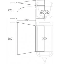 Vango AirBeam Sky Canopy 3.5m -Outdoor World Direct floorplan35 2