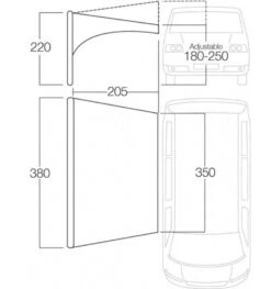 Vango AirBeam Sky Canopy 3.5m -Outdoor World Direct floorplan35 3