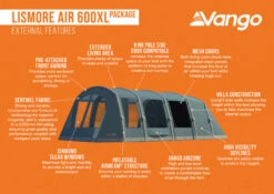 Vango Airbeam Vango Lismore Air 600XL Tent Package (2023) -Outdoor World Direct lismore air 600xl package 1