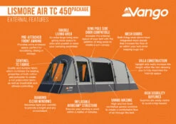 Vango Airbeam Vango Lismore Air TC 450 Tent Package (2023) -Outdoor World Direct lismore air tc 450 package
