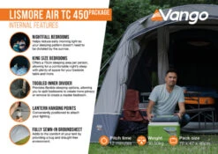 Vango Airbeam Vango Lismore Air TC 450 Tent Package (2023) -Outdoor World Direct lismore air tc 450 package2