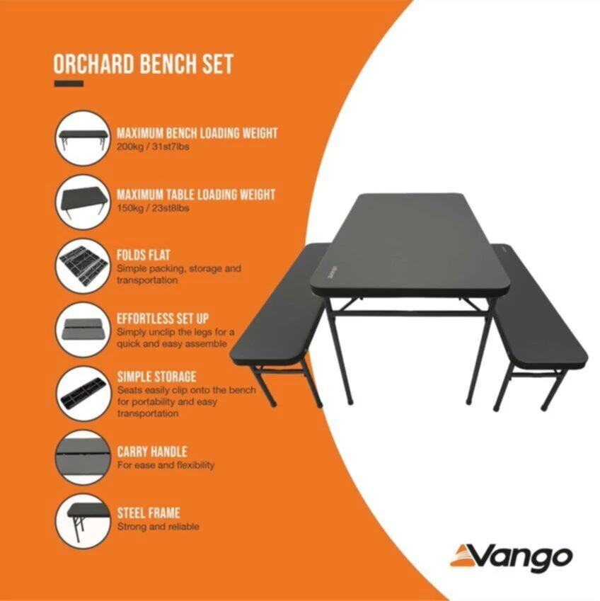 Vango Orchard Bench Set 2 Vango Orchard Bench Set - Image 2
