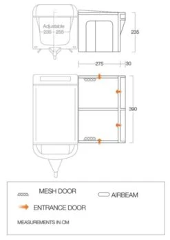 Vango Airbeam Vango Riviera Air 390 Elements All Season Caravan Awning (2023) -Outdoor World Direct riviera 390 eas flooplan