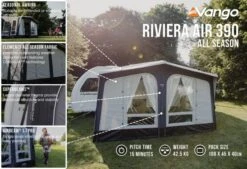 Vango Airbeam Vango Riviera Air 390 Elements All Season Caravan Awning (2023) -Outdoor World Direct riviera air 390 as