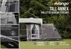 Vango Airbeam Vango Tall Annex Elements ProShield (Balletto And Tuscany) -Outdoor World Direct tall annex elements proshield ballettorivieratuscany low res