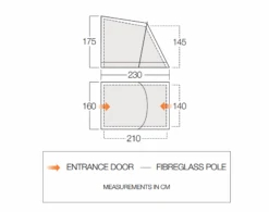 Vango Airbeam Vango Balletto Tall Annex Elements Shield (2022) -Outdoor World Direct tall annex elements shield balletto